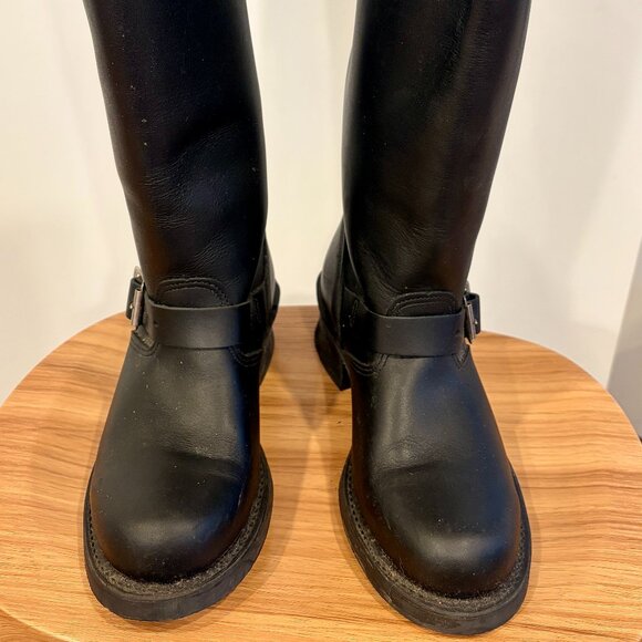 Frye Veronica Slouch riding boot W 8.5 Black leather knee high perfect condition - Picture 1 of 11